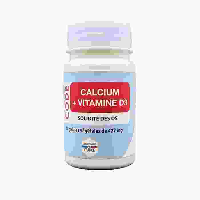 image de Calcium + Vitamine D3 - 60 gélules