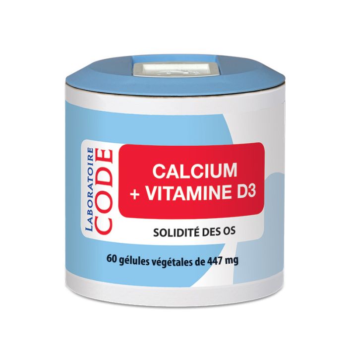 image de Calcium + Vitamine D3 - 60 gélules